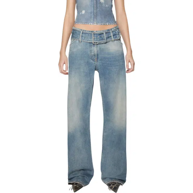 Acne Studios Belted Jeans - Relaxed Fit SS24