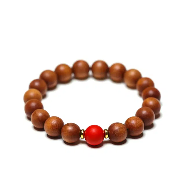 仙友 万事顺遂 新中式文玩盘串纳福平安复古 芭比檀香 手串 男女同款情侣款