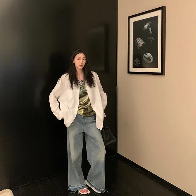 区区欧阳 复古修身纯色套头背心 女款 金色