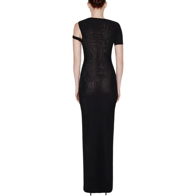 Khy DROP 004 Mesh Stretch Twist Maxi Dress Black