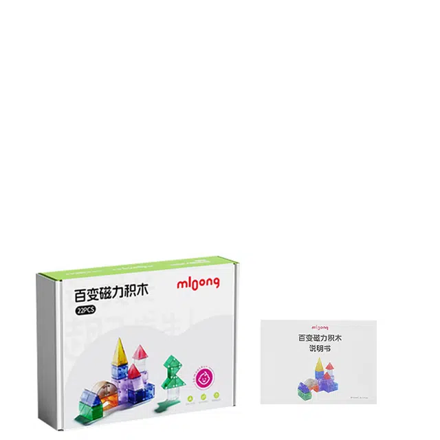 曼龙 益智方块积木立体几何大颗粒 玩具 磁力片/磁力棒/磁力块 百变磁力片-曼龙