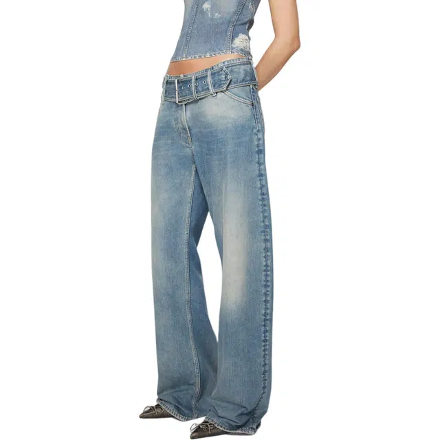 Acne Studios Belted Jeans - Relaxed Fit SS24