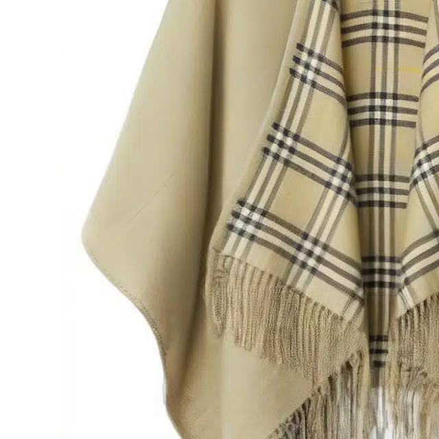 Burberry Check Wool Reversible Cape