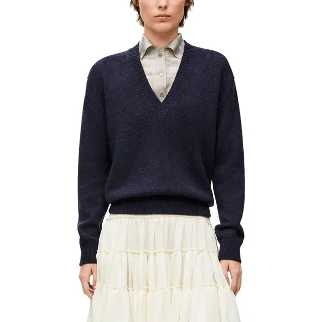 LOEWE Trompe L'oeil Sweater In Wool And Silk V