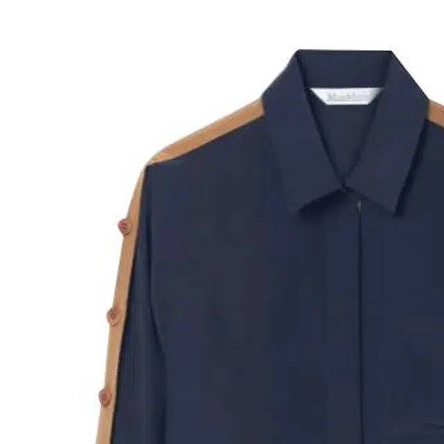 MaxMara SS23 Button Sleeve Colorblock Jacket