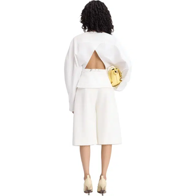 Jacquemus FW24 Boat-neck shirt WHITE