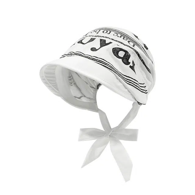 木林森 韩版系带防晒包头棒球帽街头辣妹潮酷字母印花潮流头巾帽 女款