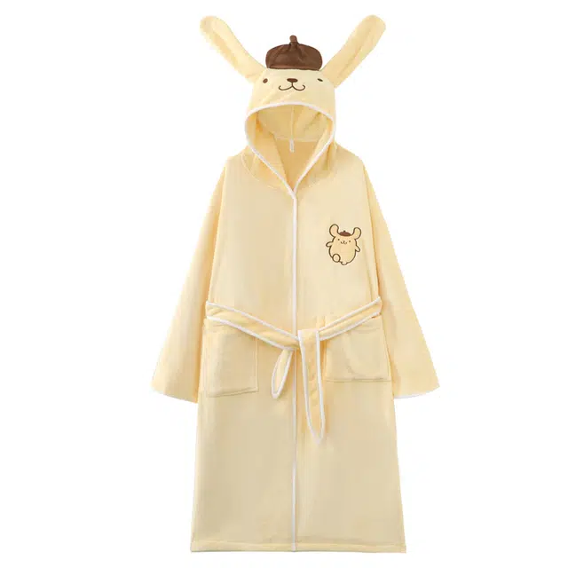 俞兆林 可爱轻奢卡通甜美亲肤舒适长袖高级感休闲时尚睡袍 女款 黄色