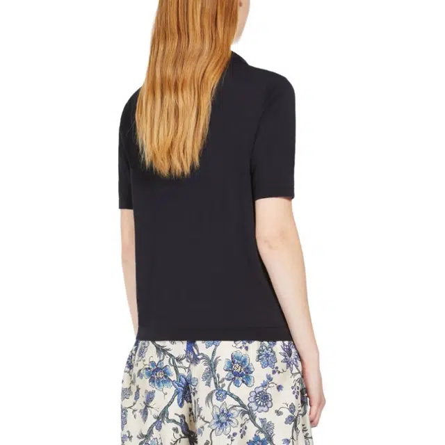 WEEKEND MaxMara Roncolo Silk And Cotton Yarn Polo Sweater VPolo