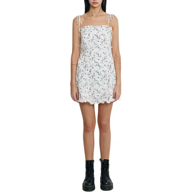 NOT YOUR ROSE SS24 Frill mini dress Ivory