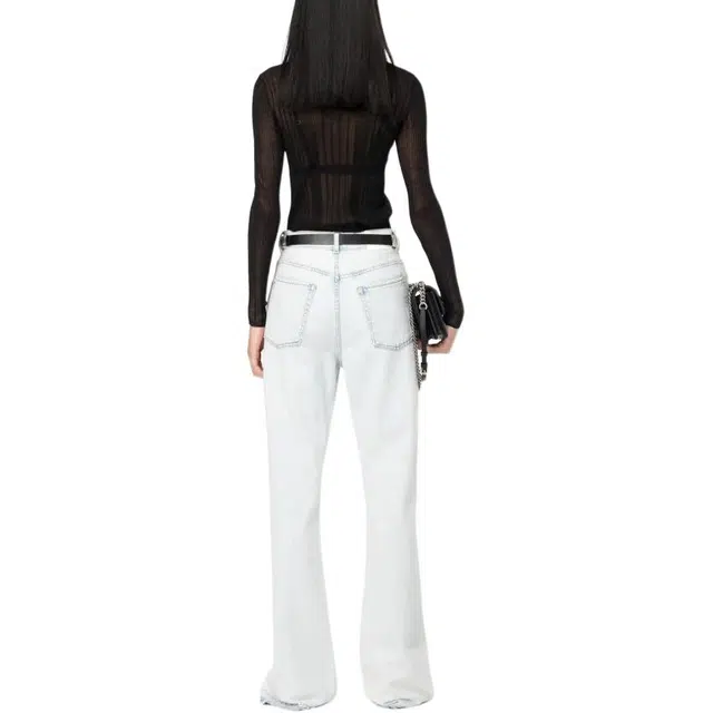 PINKO Semi-Transparent Ribbed Sweater T