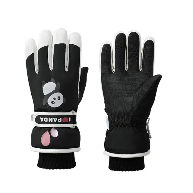俞兆林 冬季加绒加厚保暖中大童可爱户外玩雪防风防寒防泼水 聚酯纤维 手套 儿童款