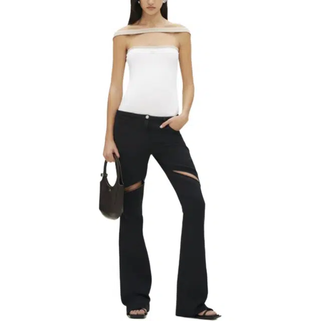 COURREGES SS24 HYPERBOLE CONTRAST TOP White Heritage