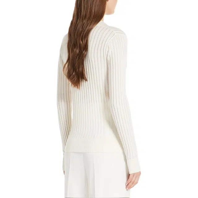 MaxMara Wool and silk sweater with polo shirt collar Polo