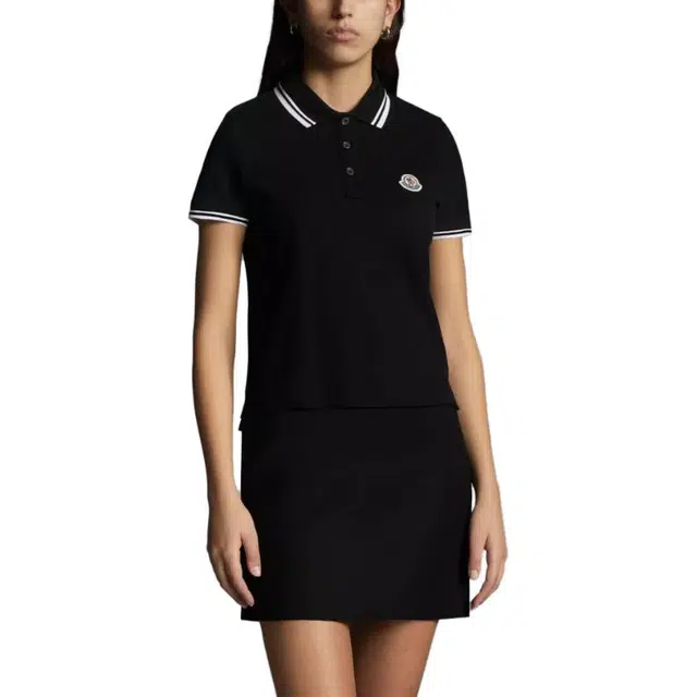 Moncler FW23 Logo Patch Polo Shirt LogoPoloPolo