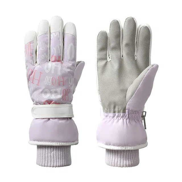 南极人 冬季加绒保暖触屏防滑骑行滑雪防风防寒防泼水东北户外抗寒加厚 聚酯纤维 运动手套 女款