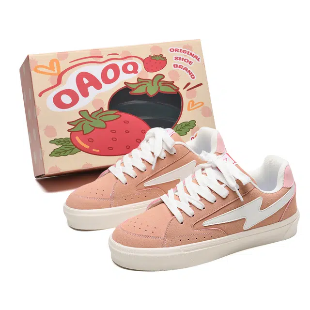 OAOQ Suede Low Top Sneakers Dusty Pink