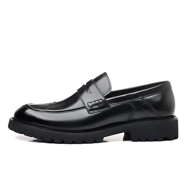 罗蒙 牛皮革 百搭商务 简约透气 休闲鞋 男款