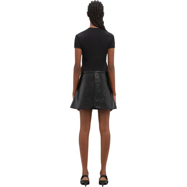 COURREGES FW24 CONTRAST FRAME T-SHIRT T Mud Brown Black