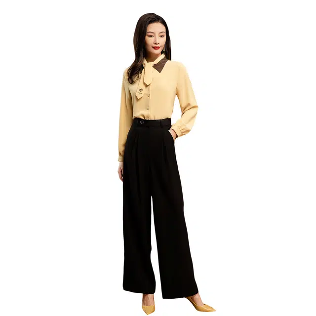 恒源祥 简约高腰阔腿休闲裤 女款