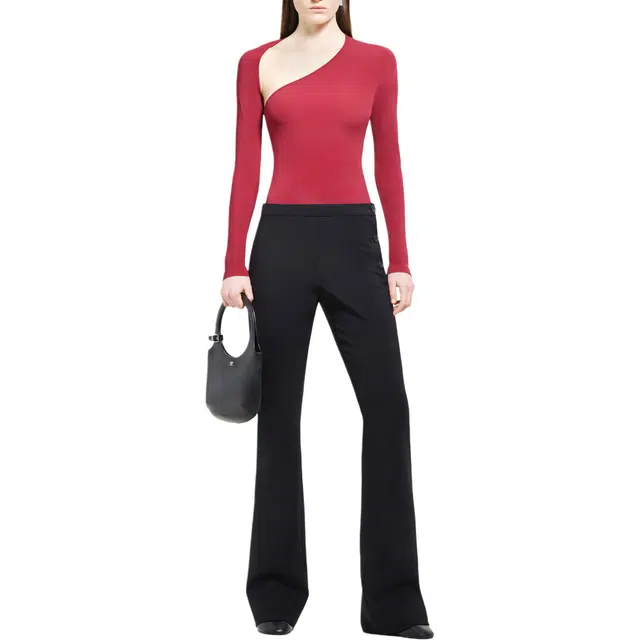 COURREGES FW24 SLASH TOP T Grenat