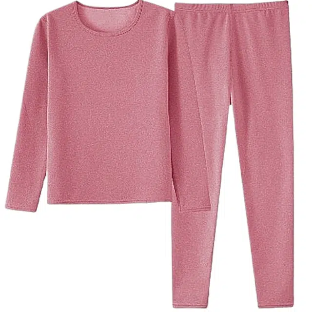 雅鹿 绵羊毛秋衣秋裤圆领舒适亲肤弹力长袖长裤保暖套装 女款