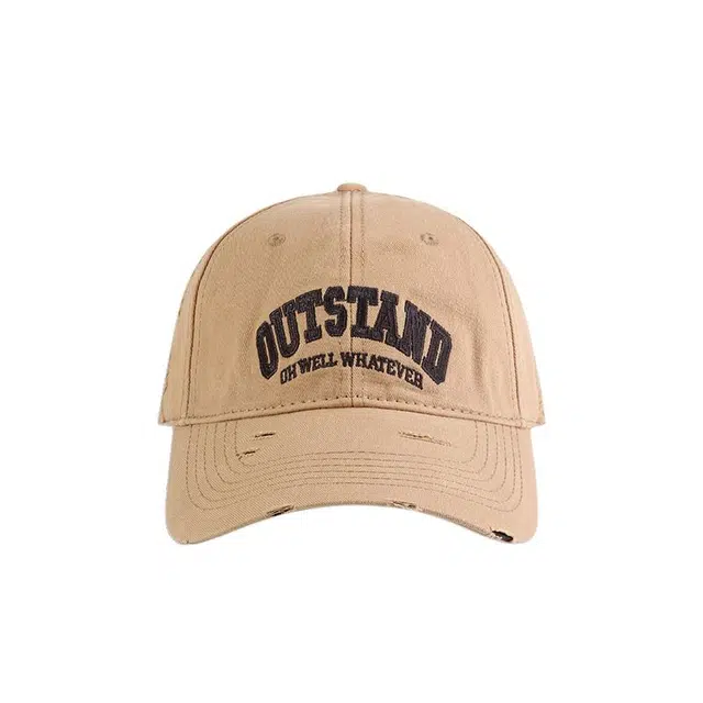 木林森 遮阳防晒破洞四季百搭宽檐显脸小学生 棉 鸭舌帽 男女同款情侣款