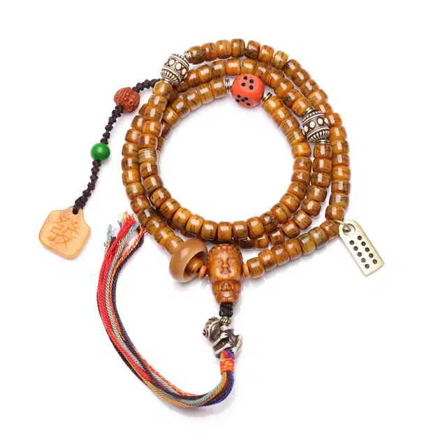 喃呢 招财转运藏式手工编织绳吉祥平安百搭佛系列 牦牛骨 手串 男女同款情侣款