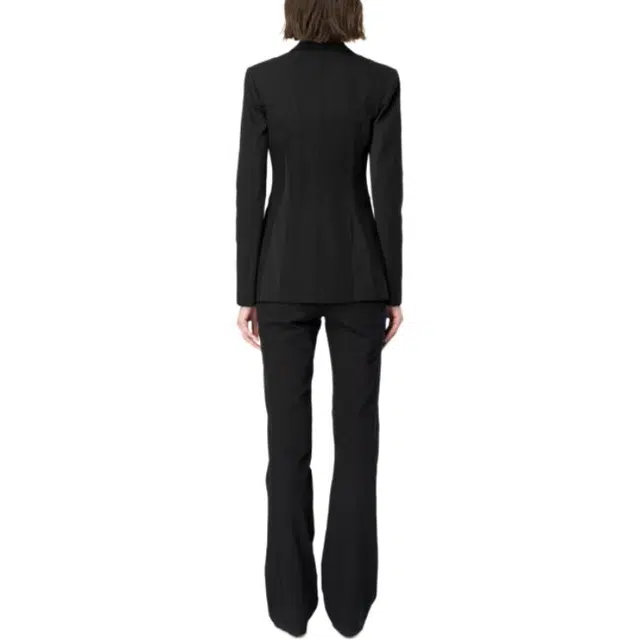 PINKO Dual-Fabric Single-Breasted Blazer