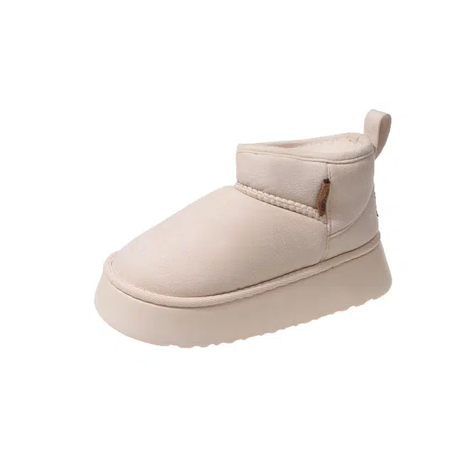 小鹿米利 绒面 保暖 加绒加厚柔软舒适 短筒 雪地靴 女款