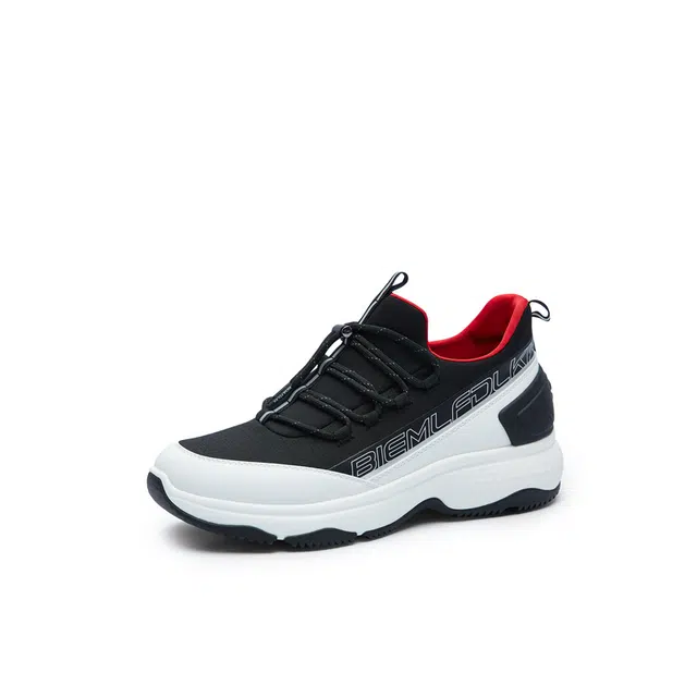 比音勒芬 织物 百搭舒适 简约通勤 低帮 生活休闲鞋 男款 黑色