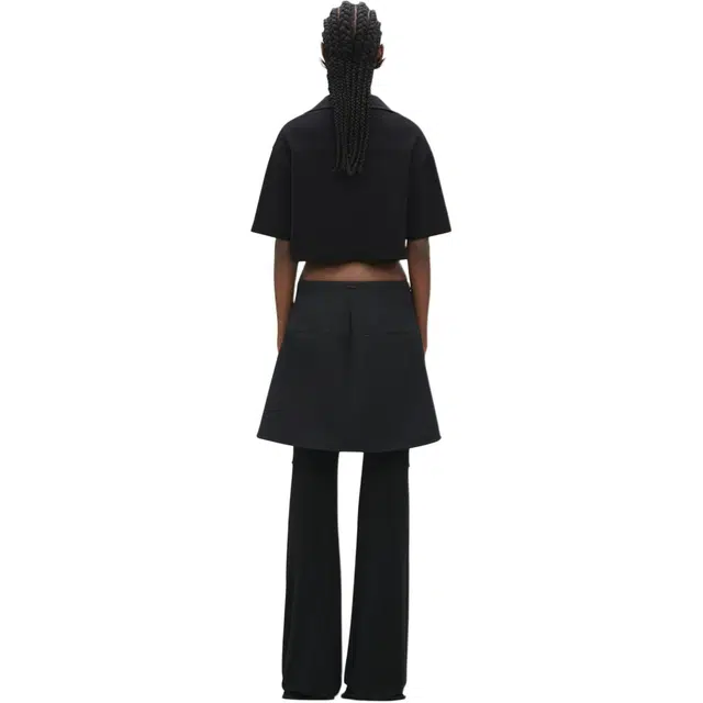 COURREGES SS24 COTTON CROPPED POLO Polo BLACK