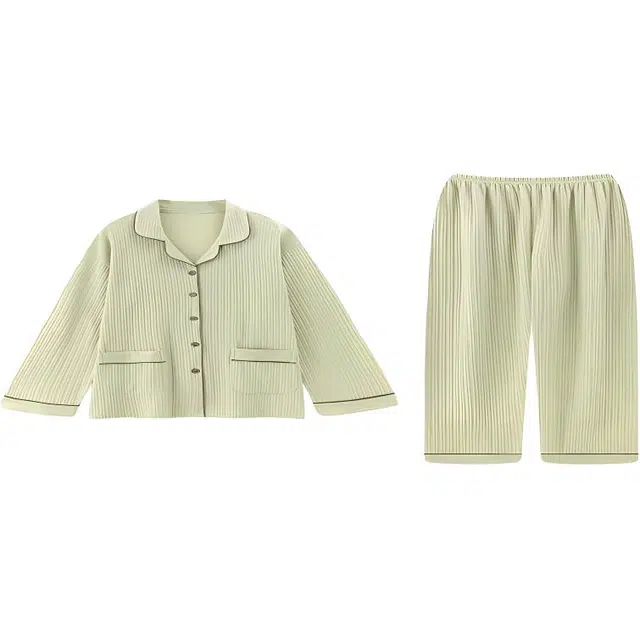 北极绒 清新田园风亲肤长袖长裤可外穿睡衣套装 女款