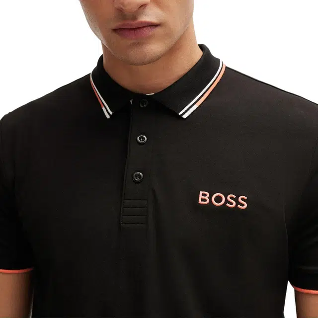 HUGO BOSS Polo Shirt With Contrast Logos Polo