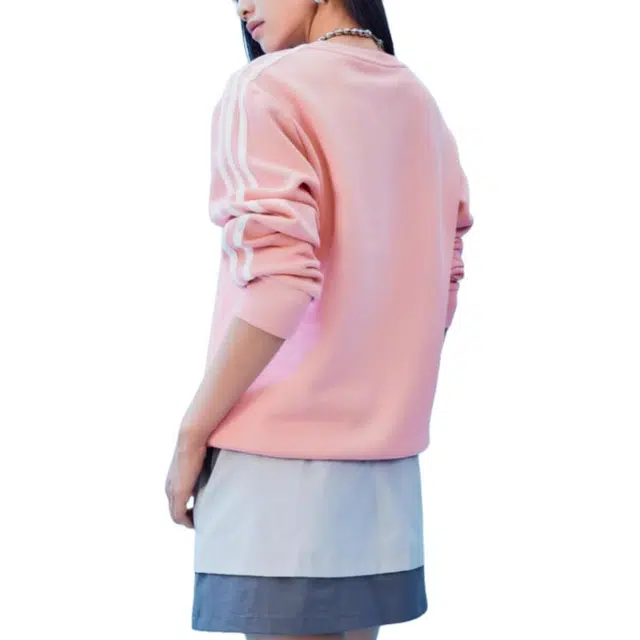 adidas FW24 Colorblock Crewneck Sweatshirt Pink