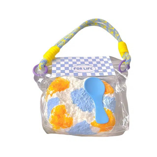 雄俊 黄蓝屁屁厚吐司肌无力干巴泥解压发泄捏捏乐硅胶捏捏成品 玩具