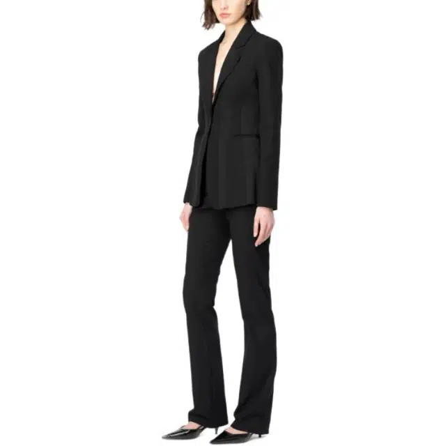 PINKO Dual-Fabric Single-Breasted Blazer