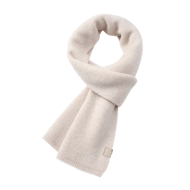 玖慕 羊绒秋冬红色加厚保暖本命年羊毛 绒线围巾 女款