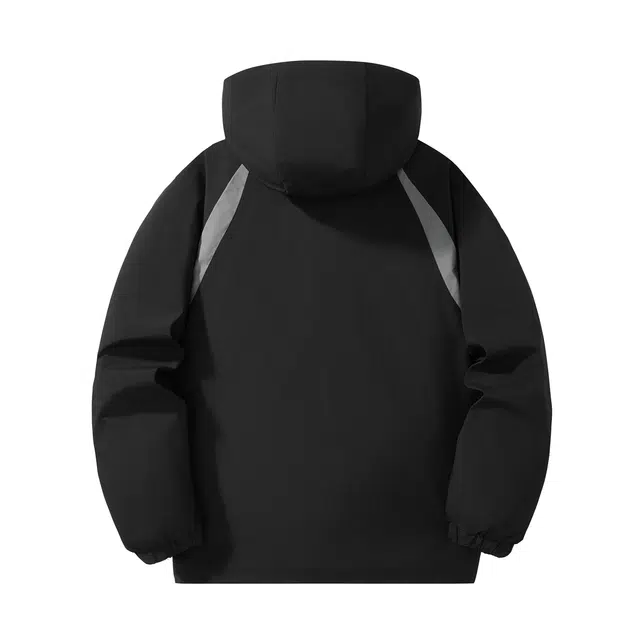 贵人鸟 拼色松紧袖口连帽拉链休闲宽松夹克外套 男款