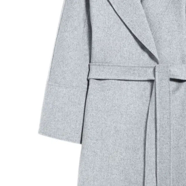 MAX MARA Long Belted Coat Gray