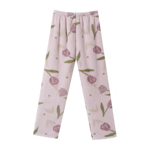 欧诗帛 加厚保暖高颜值舒适睡裤 女款 粉色