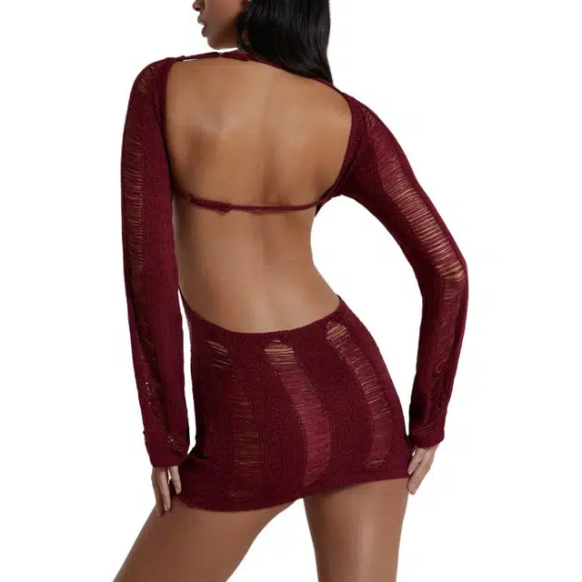 Jaded london Umbra ShreddedMiniDress