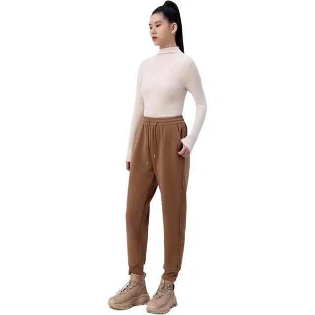 美力城 纯色束脚中腰百搭休闲裤 女款