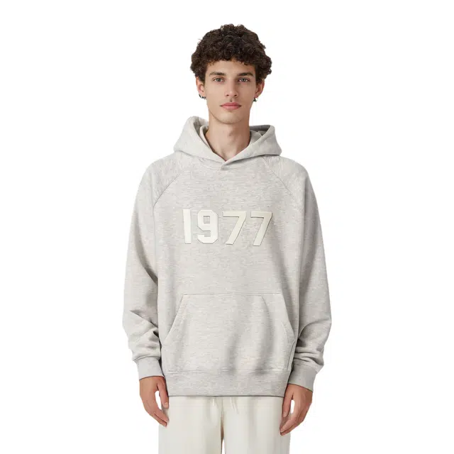 Fear of God Essentials 1977 SS22 Hoodie Light Oatmeal