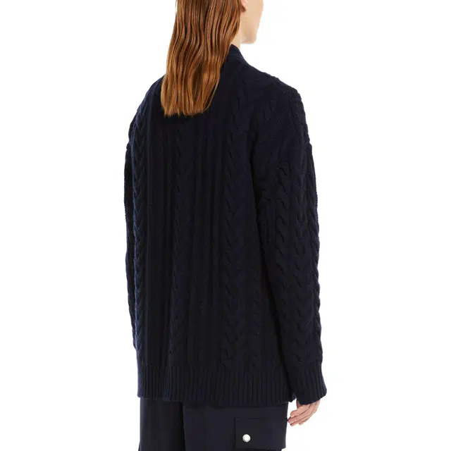 WEEKEND MaxMara Sponda Wool Yarn Cardigan V