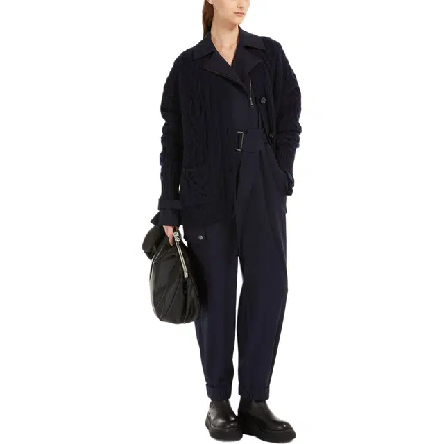 WEEKEND MaxMara Sponda Wool Yarn Cardigan V