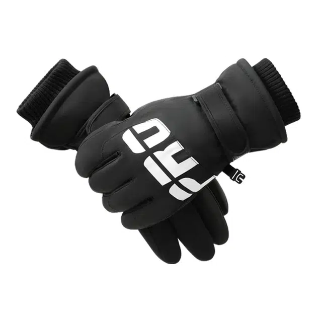 南极人 冬季防风防寒可触屏保暖加绒户外骑行登雪山滑雪防泼水 聚酯纤维 氨纶 运动手套 男款