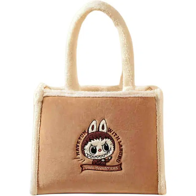 POP MART LABUBU Plush Tote Brown