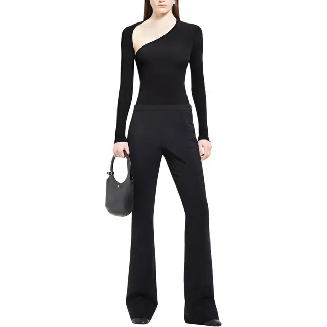 COURREGES FW24 SLASH TOP T BLACK