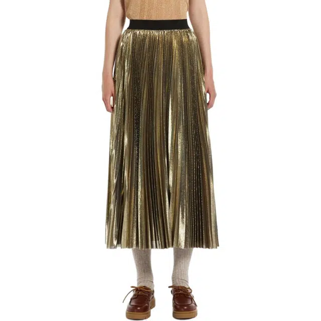 WEEKEND MaxMara Nurra Pleated Georgette Skirt